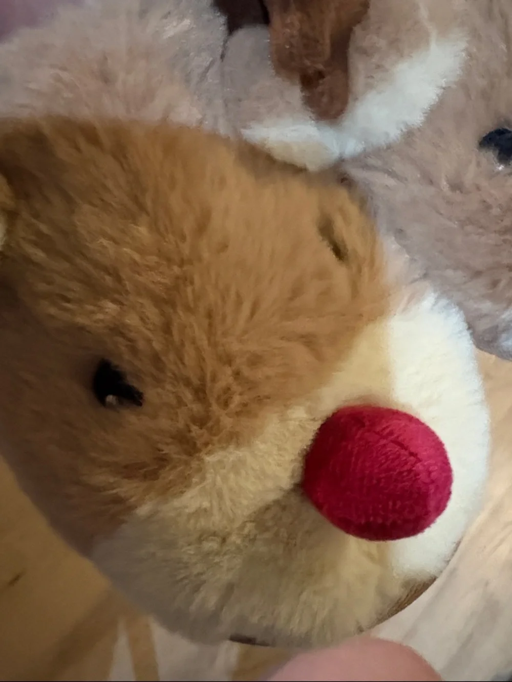 Wondershop Brown Plush Reindeer Kids Slippers with Red Nose